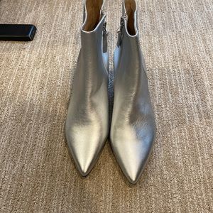 Silver booties size 7